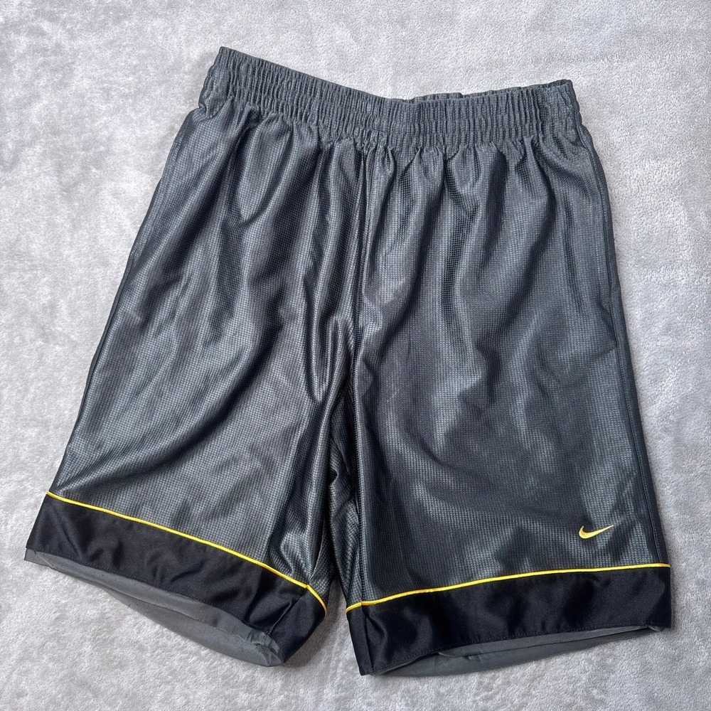 Nike Shorts Mens Large Gray Shiny Dazzle Basketball Baggy Y2K Vintage